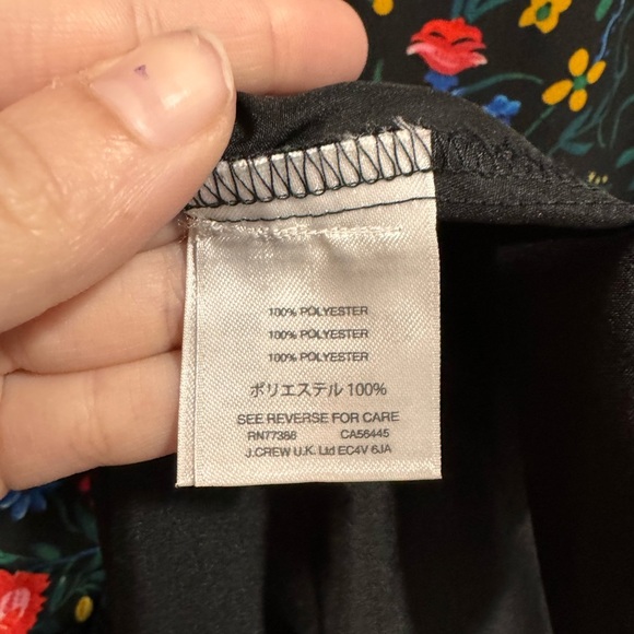 J. Crew Black and Red Floral Mini Dress - Picture 9 of 9